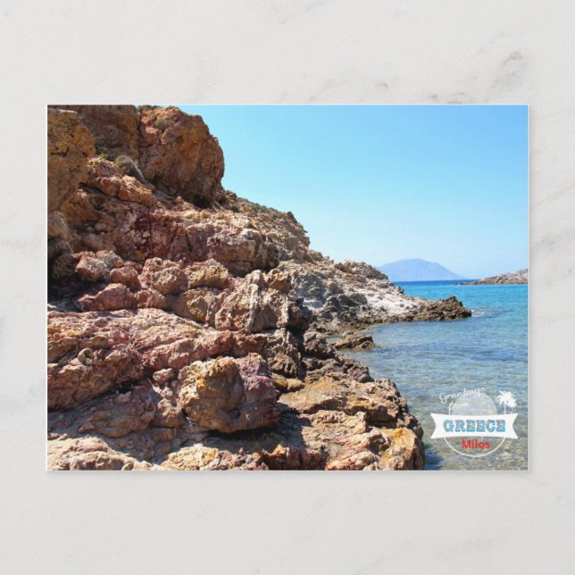 Liebe Griechenland Postkarte Milos (Vorderseite)