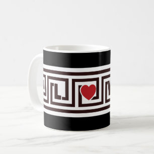 Liebe griechischer Schlüssel Kaffeetasse