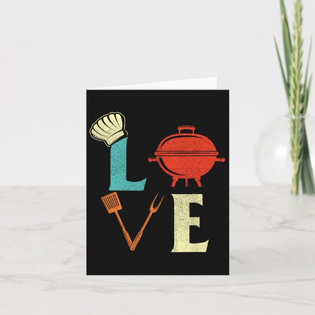 Liebe Grillen Lover Pitmaster Grillgrill Karte (Vorderseite)