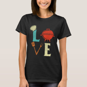 Liebe Grillen Lover Pitmaster Grillgrill T-Shirt