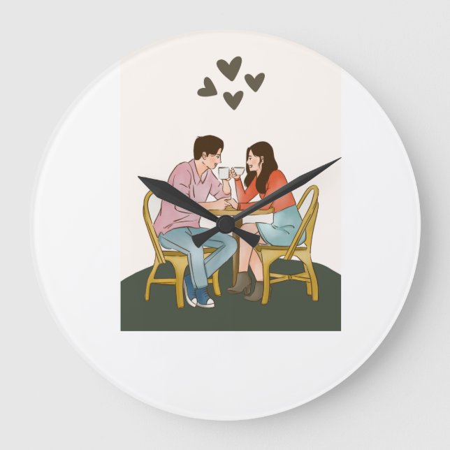 Liebe Große Wanduhr (Vorderseite)