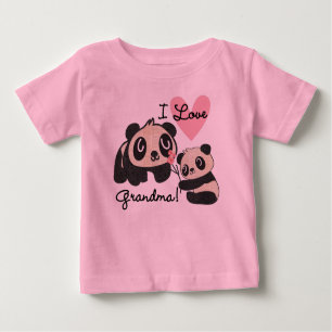 Liebe-Großmutter der Panda-Bärn-I Baby T-shirt