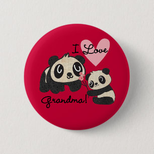 Liebe-Großmutter der Panda-Bärn-I Button