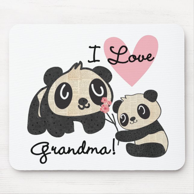Liebe-Großmutter der Panda-Bärn-I Mousepad (Vorne)