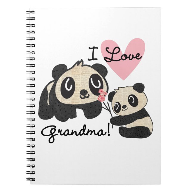Liebe-Großmutter der Panda-Bärn-I Notizblock (Vorderseite)
