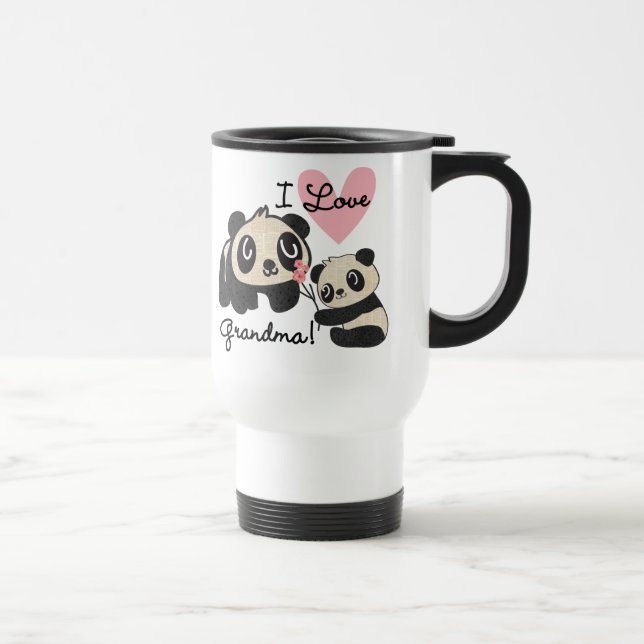 Liebe-Großmutter der Panda-Bärn-I Reisebecher (Rechts)