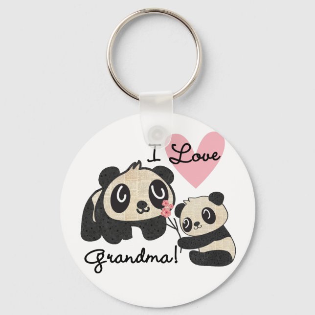 Liebe-Großmutter der Panda-Bärn-I Schlüsselanhänger (Vorderseite)
