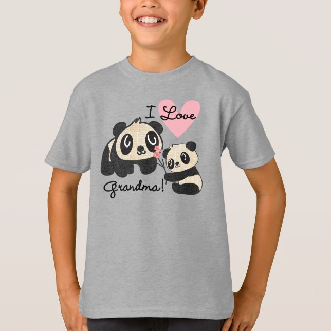 Liebe-Großmutter der Panda-Bärn-I T-Shirt (Vorderseite)