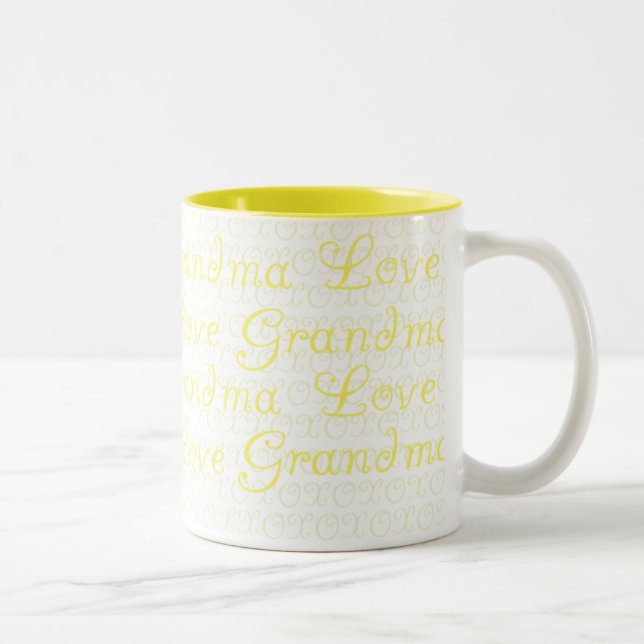 Liebe-Großmutter Zweifarbige Tasse (Rechts)