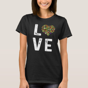 Liebe Grüne Gemüse Niedlich gesunde Salate Lebensm T-Shirt