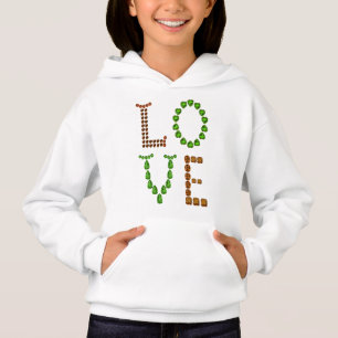 Liebe - Grüne Peridot und braun-rauchiges Quarz Ge Hoodie