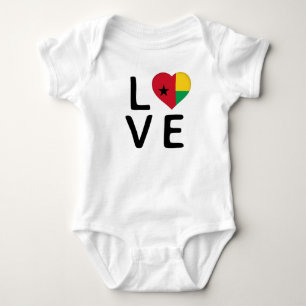 Liebe - Guinea Bissau-Flagge Baby Strampler