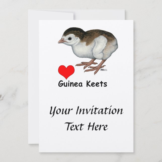 Liebe Guinea Keys Einladung (Vorderseite)