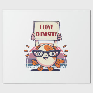 Liebe Guppys und Chemie Geschenkpapier
