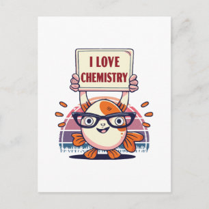 Liebe Guppys und Chemie Postkarte