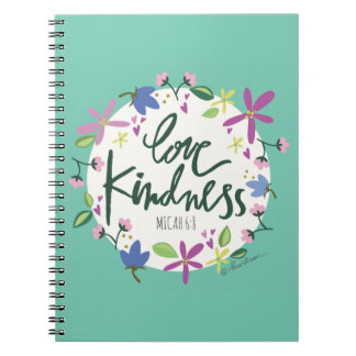 Liebe-Güte-gewundenes Notizbuch Notizblock