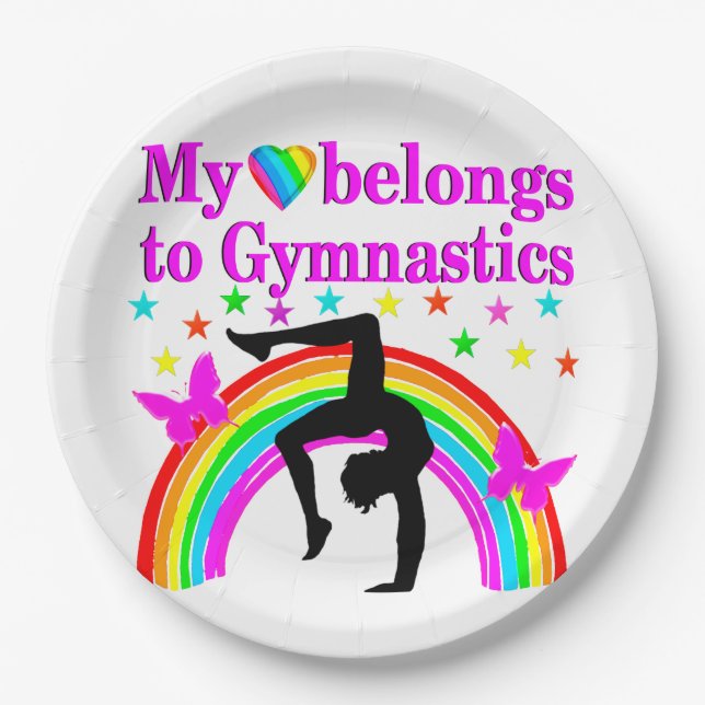 LIEBE GYMNASTICS FÜR IMMER PAPPTELLER (Vorderseite)