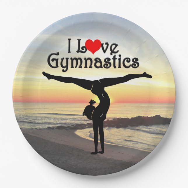 Liebe GYMNASTICS PAPIER TELLER (Vorderseite)