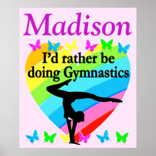 LIEBE GYMNASTICS PERSONALISIERT GYMNAST POSTER