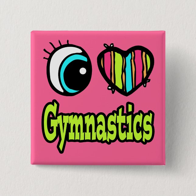 Liebe Gymnastik am rechten Auge Button (Vorderseite)