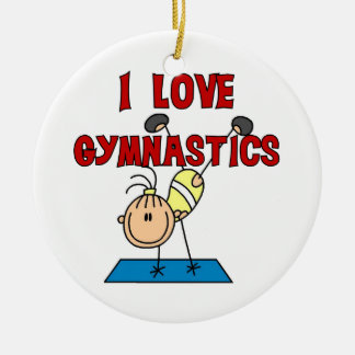 Liebe-Gymnastik des Mädchen-I Keramik Ornament