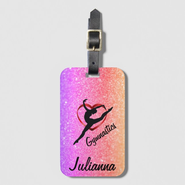 Liebe Gymnastik Gepäckanhänger (Vorderseite Vertikal)