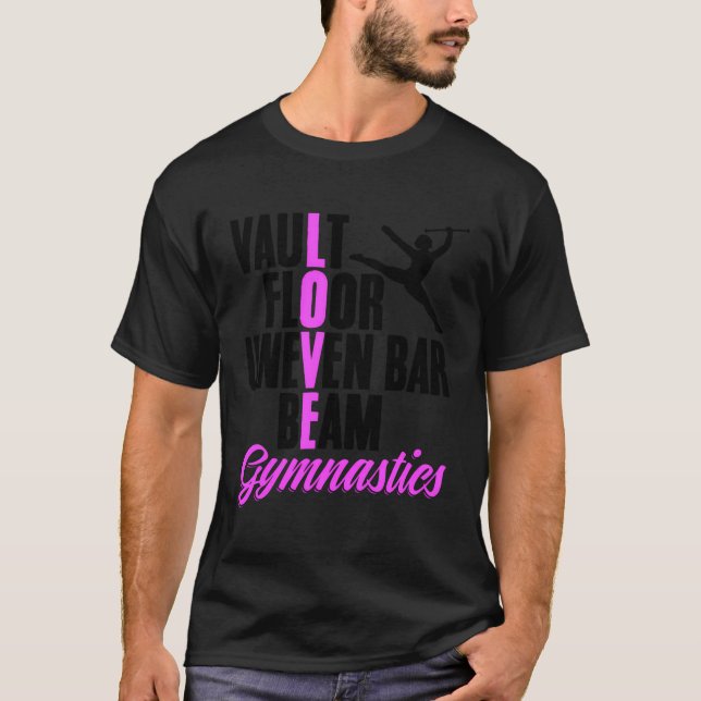 Liebe Gymnastik Handstand Gymnast Gymnastik Traine T-Shirt (Vorderseite)