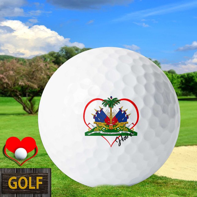 Liebe Haiti Golf Balls, Haitianische Flagge, Herz Golfball (Von Creator hochgeladen)
