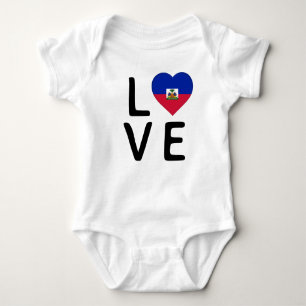 Liebe - Haitifische Flagge Baby Strampler
