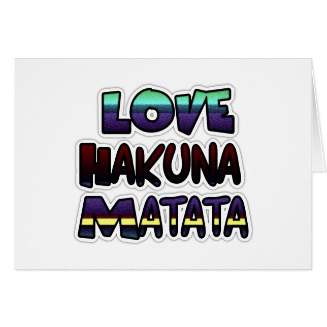 Liebe Hakuna Matata Geschenke (Vorderseite (Horizontal))