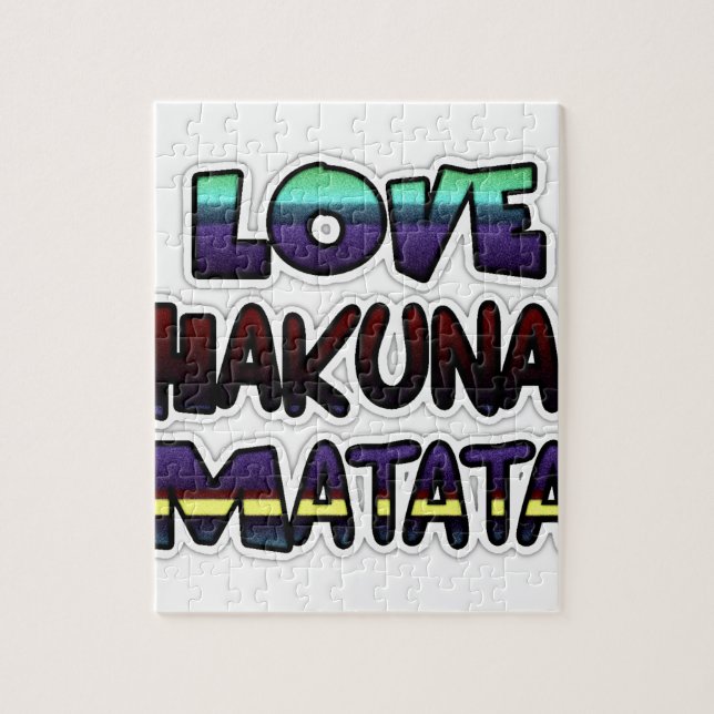 Liebe Hakuna Matata Geschenke Puzzle (Vertikal)