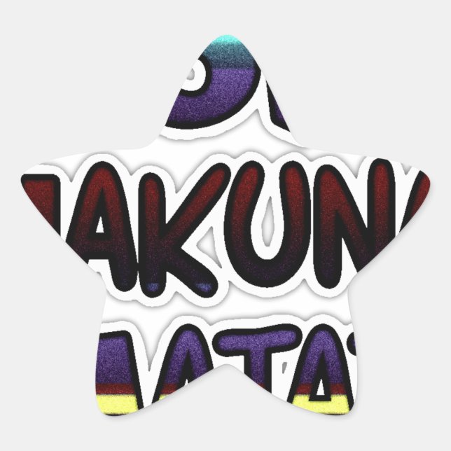 Liebe Hakuna Matata Geschenke Stern-Aufkleber (Vorderseite)