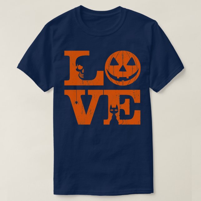 Liebe Halloween gestört T-Shirt (Design vorne)