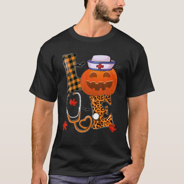 Liebe Halloween Herbst Herbst T-Shirt (Vorderseite)