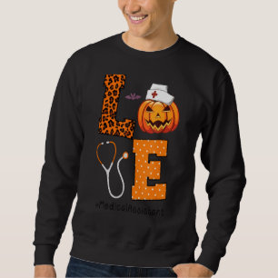 Liebe Halloween Nursing Pumpkin S Sweatshirt