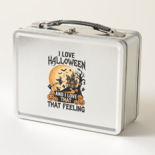 Liebe Halloween Spukhaus Mond Hexe Kürbisse_1 Metall Brotdose