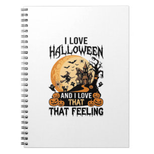 Liebe Halloween Spukhaus Mond Hexe Kürbisse_1 Notizblock