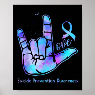 Liebe Hand Sign Suizidprävention Woche S Poster