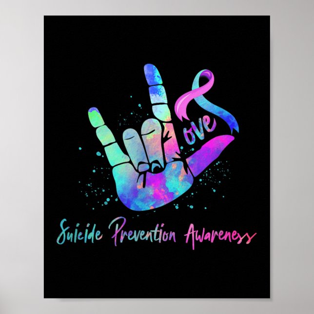 Liebe Hand Sign Suizidprävention Woche S Poster (Vorne)