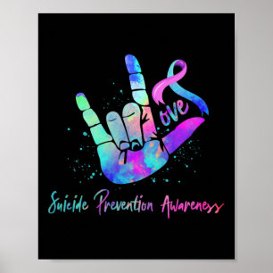 Liebe Hand Sign Suizidprävention Woche S Poster