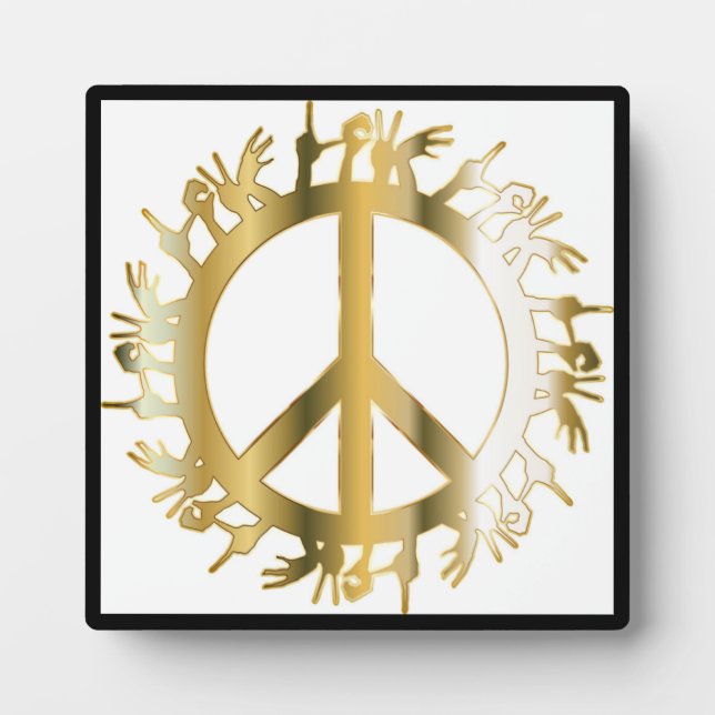 LIEBE HANDS PEACE SIGN FOTOPLATTE (Vorderseite)