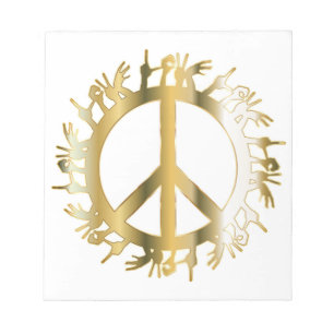 LIEBE HANDS PEACE SIGN NOTIZBLOCK