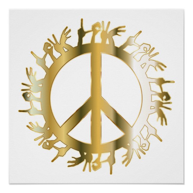 LIEBE HANDS PEACE SIGN POSTER (Vorderseite)
