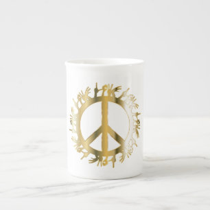 LIEBE HANDS PEACE SIGN PROZELLANTASSE