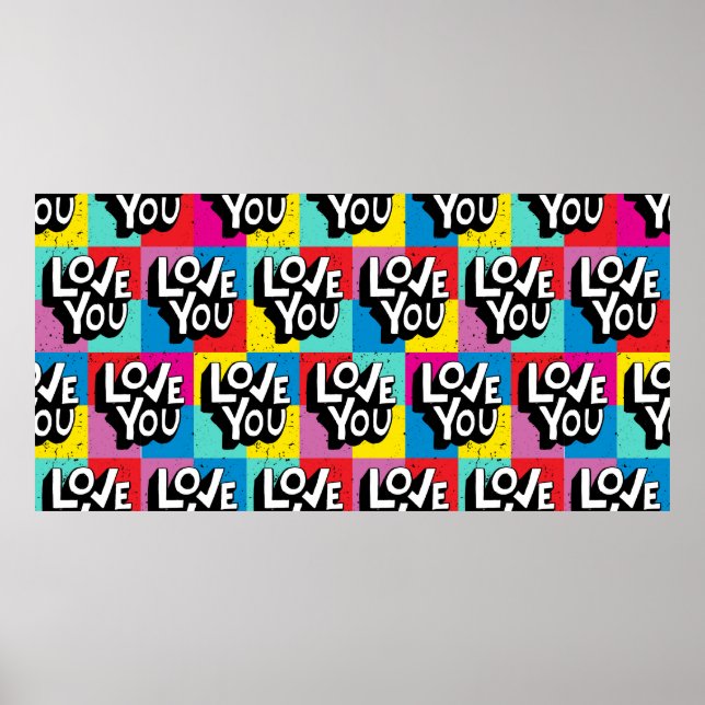 Liebe. Handschriftenmuster für Valentine d Poster (Vorne)