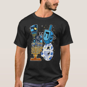 LIEBE Hanukkah Dekorationen Dreidel Menorah Chanuk T-Shirt