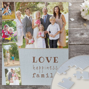 Liebe Happiness Family Foto Strip Collage Puzzle