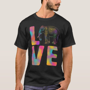 Liebe Happy Holi farbenfrohe Elefant India Dance H T-Shirt