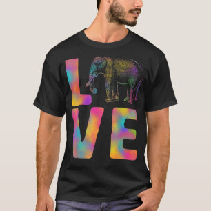 Liebe Happy Holi farbenfrohe Elefant India Dance H T-Shirt