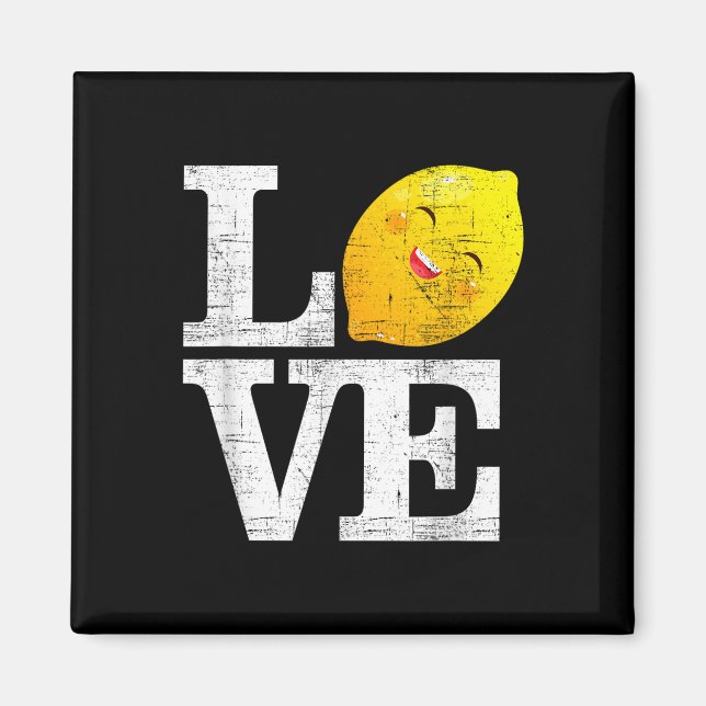 Liebe Happy Lemon Fresh Summer Lemons Lemonade Magnet (Vorne)